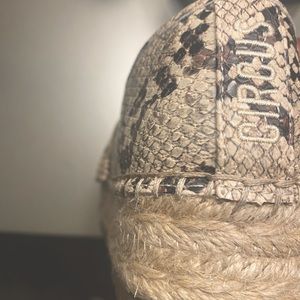 Sam Edelman slip on platform snakeskin print